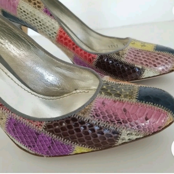 Dolce‎ & Gabbana Round Toe Leather Slip On Platform Heel Shoes Size 36.5 - Picture 1 of 11